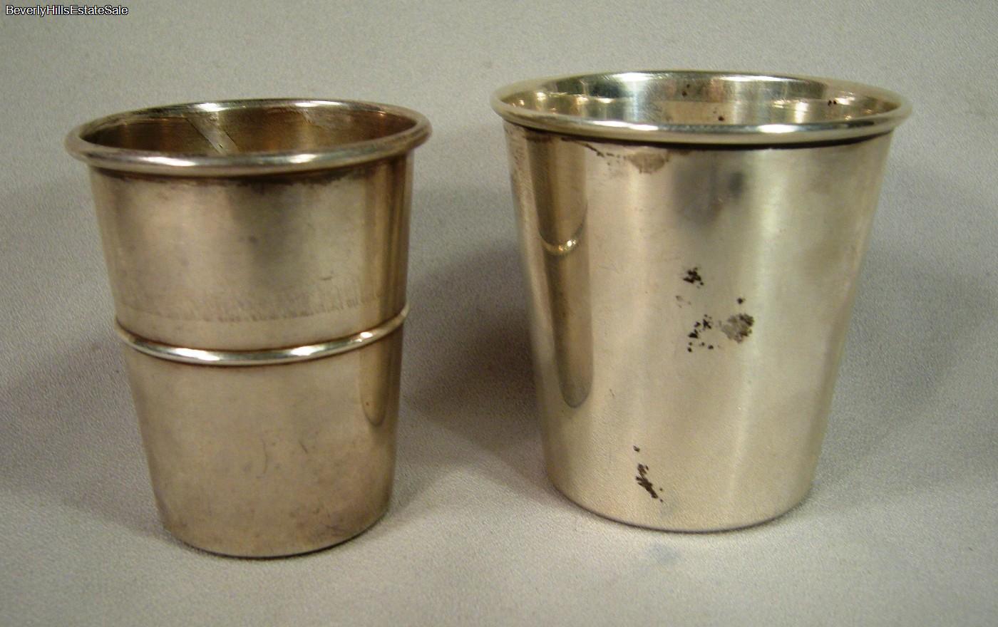 Group of 2 Reed & Barton Sterling Silver Shot Glasses | eBay