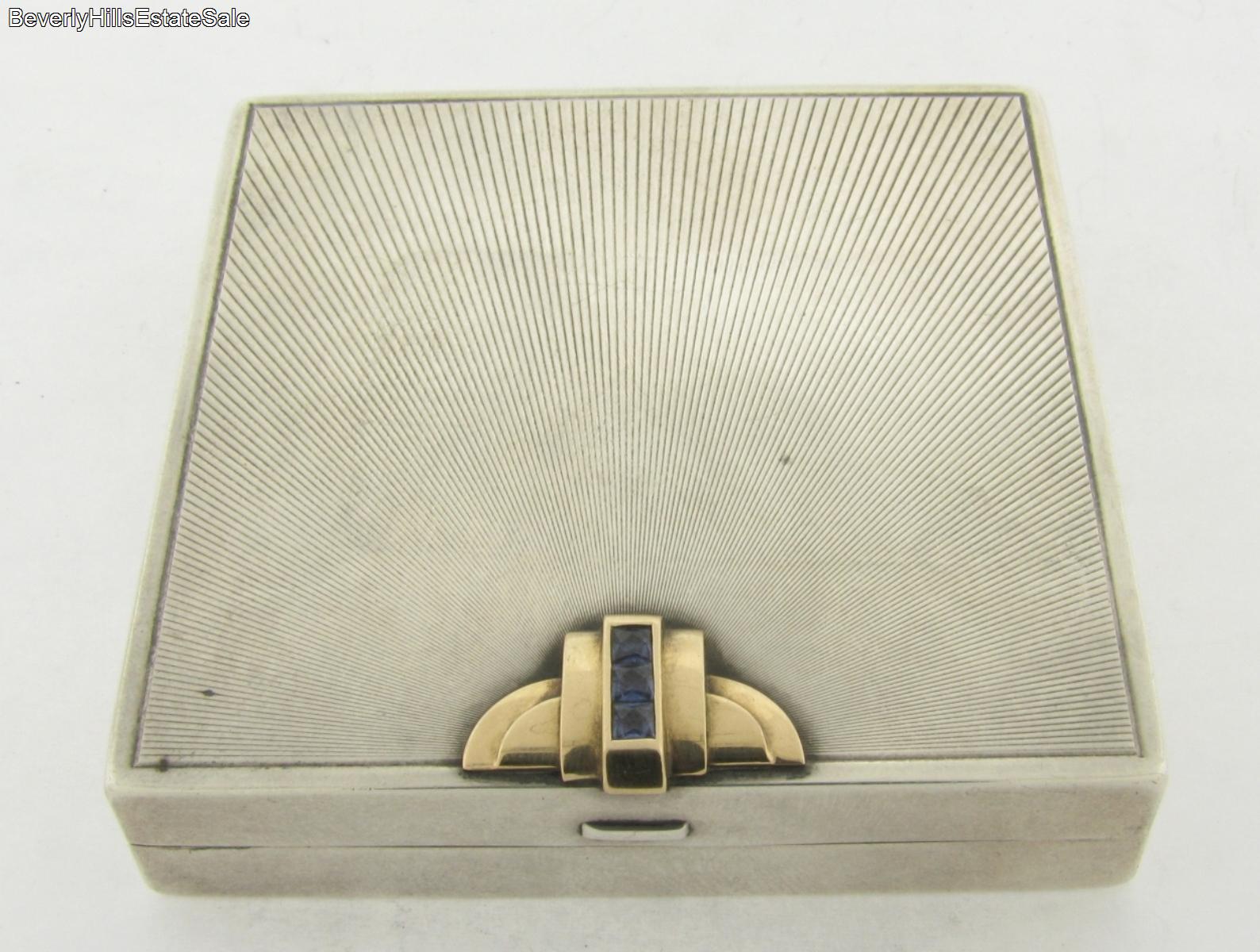 M. Buccellati Cigarette Case with Sapphires in Silve #504755